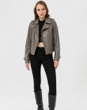 Anna Biker Leather Jacket - image 4 of 6 in carousel